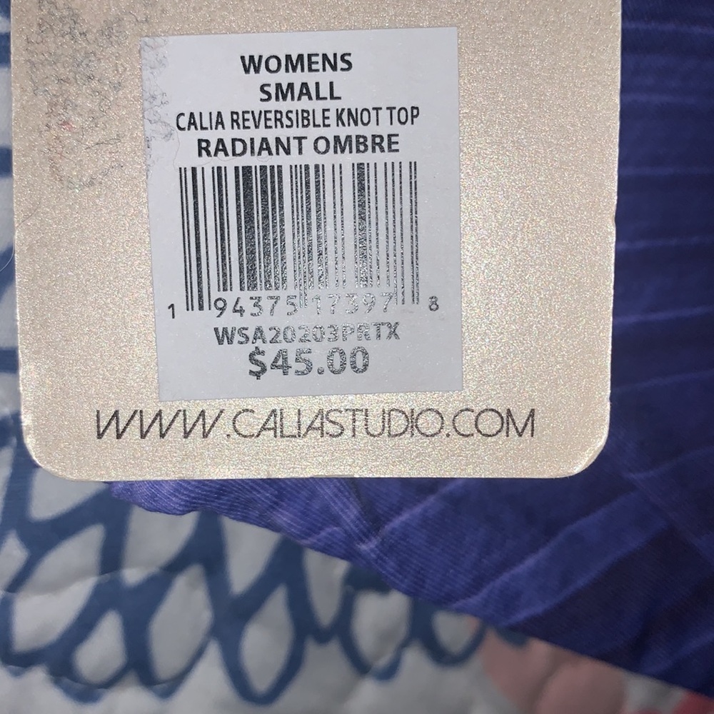 NWT CALIA Women's Reversible Knot Bikini Top - Picture 9 of 9